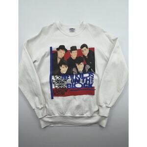 Rare Vintage New Kids On The Block 1989 Hangin’ Tough Tour Sweatshirt 80s 90s S